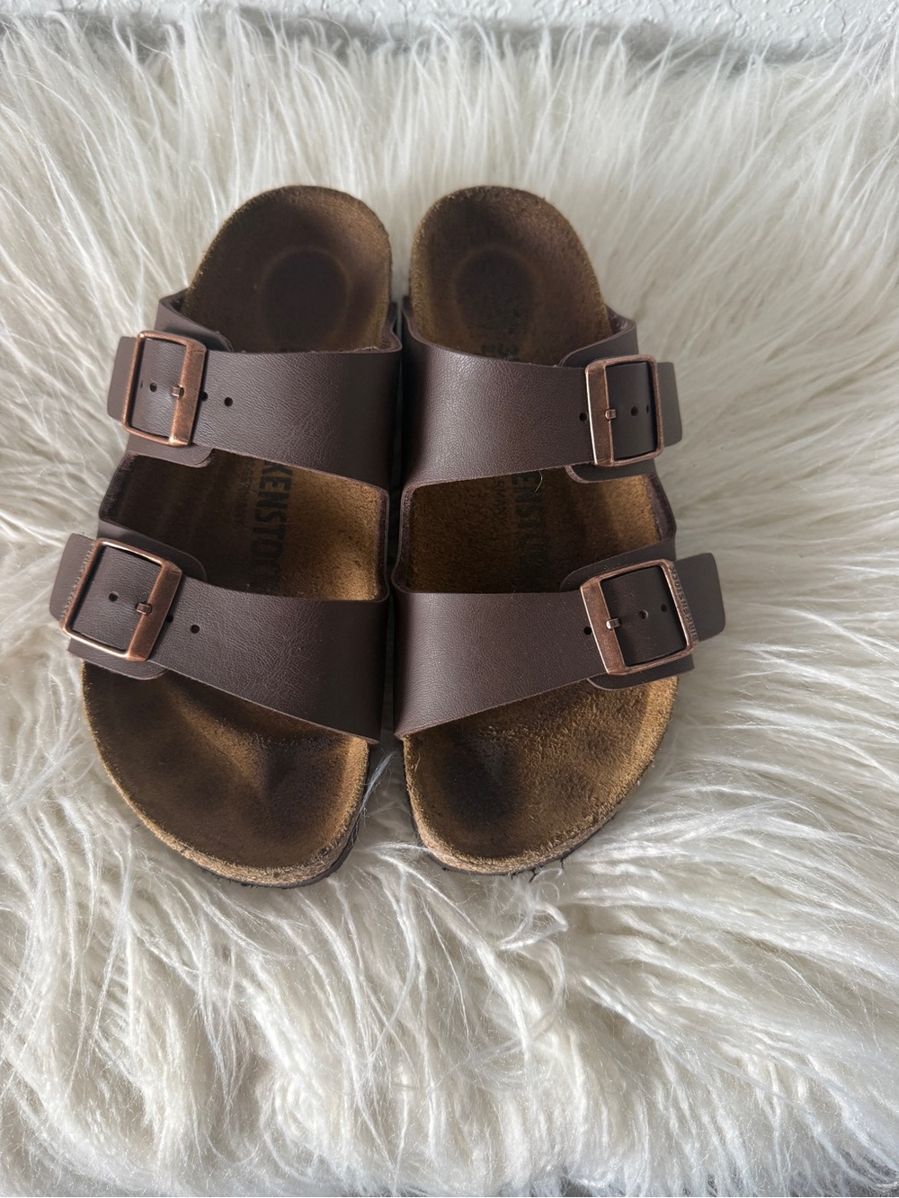 Birkenstock Brown Double Buckle Kids Sandals